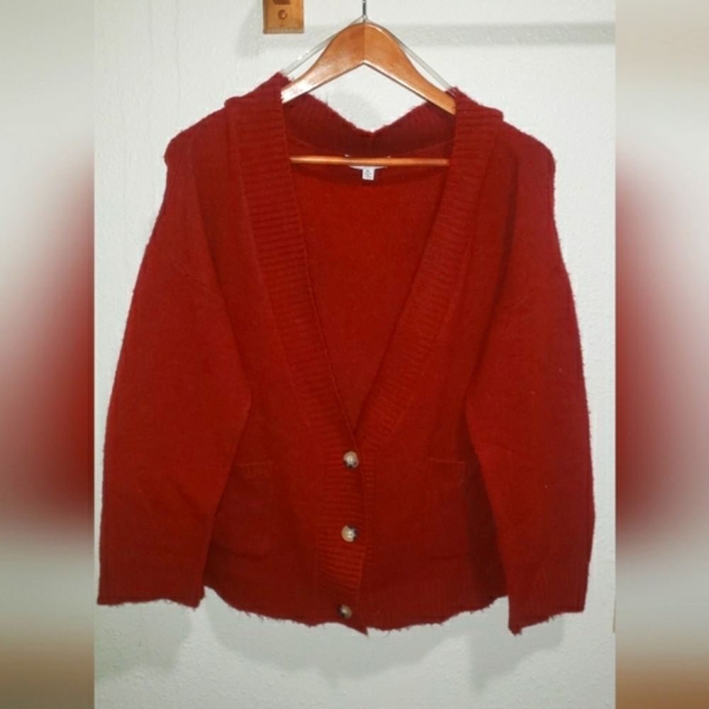 Purple Snow| Deep V-neck Oversized Cardigan